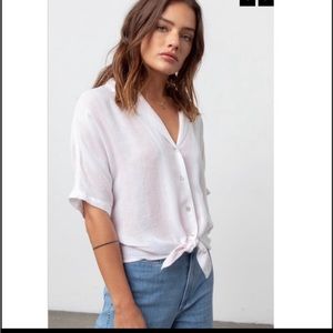 Rails Marley Lotus Striped Tie Waist Top